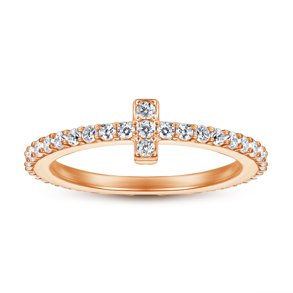 Merryqueen 360 sterling silver engagement wedding ring