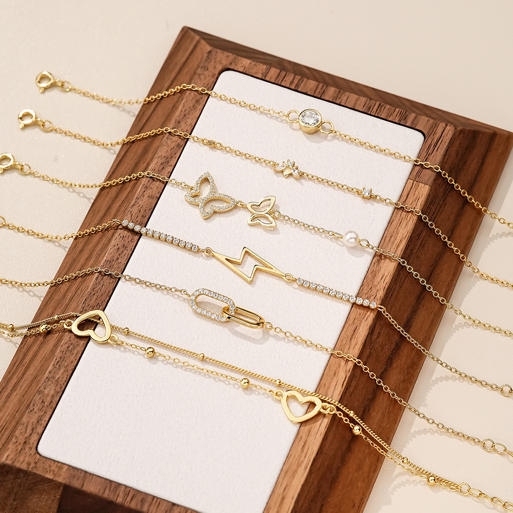 Custom 18K/14K/10K Diamond/Lab diamond real gold fashion bracelets