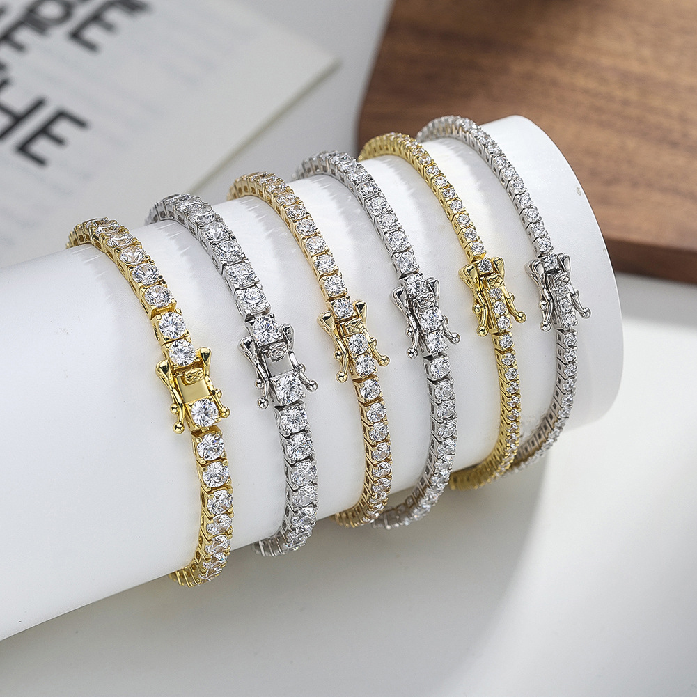 Hot selling sterling silver 925 Zircon stone tennis bracelet